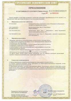 12.03.2015 Богородицк - ЗАО СиБиСи(Япония) г.Москва. Приложение к сертификату Видеокамеры для систем охранного видеонаблюдения т.м.GANZ. ТР ТС 020/2011
